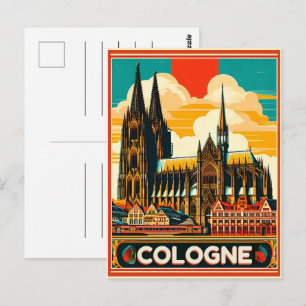 Cartão Postal Catedral de Colônia, Colónia Alemanha férias
