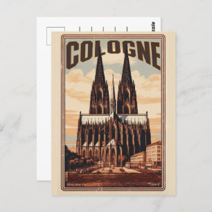 Cartão Postal Catedral de Colônia, feriado alemão de Colônia