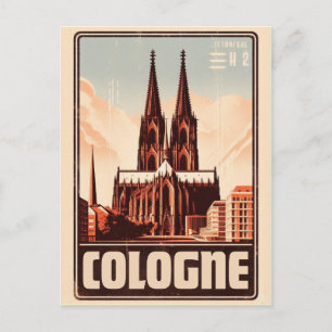 Cartão Postal Catedral de Colônia, feriado alemão de Colônia