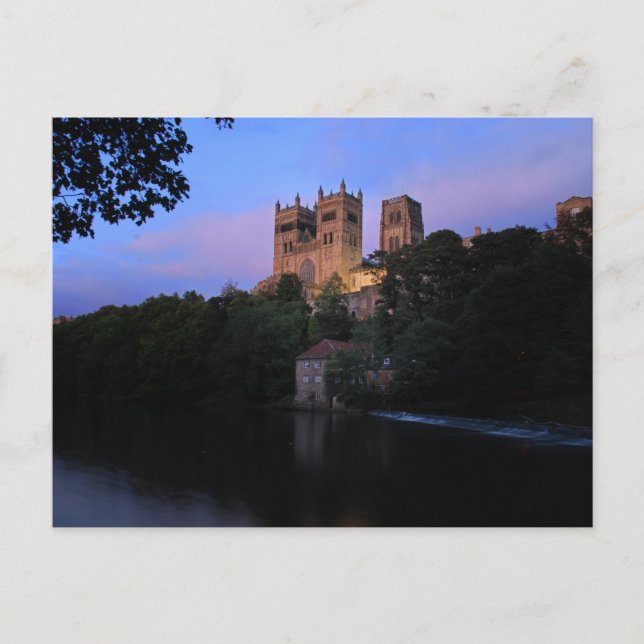 Cartão Postal Catedral de Durham em Sunset (Frente)