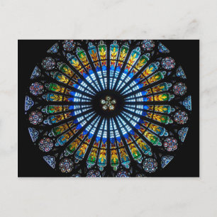 Cartão Postal catedral de estrasburgo rosa