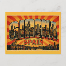 Cartão Postal Catedral de Girona Espanha