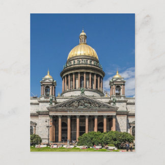 Cartão Postal Catedral de Isaac santo em Santo Petersburgo Rússi