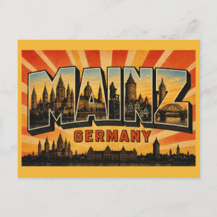 Cartão Postal Catedral de Mainz Alemanha