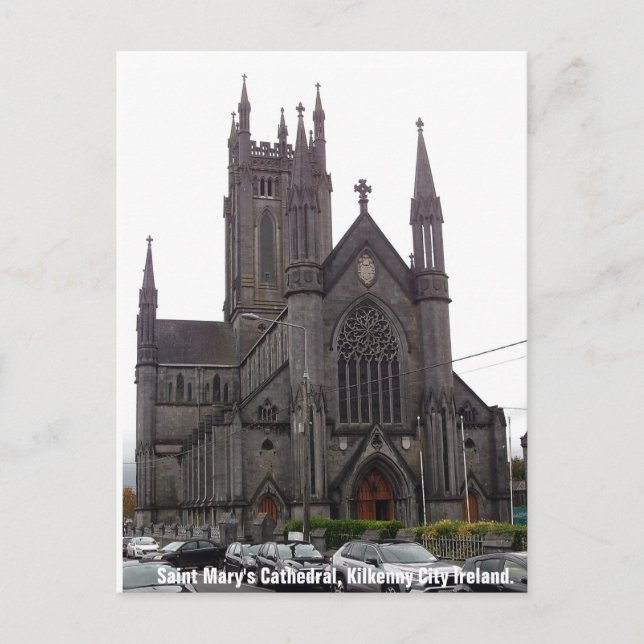 Cartão Postal Catedral de Maria santo, cidade de Kilkenny, Irlan (Frente)