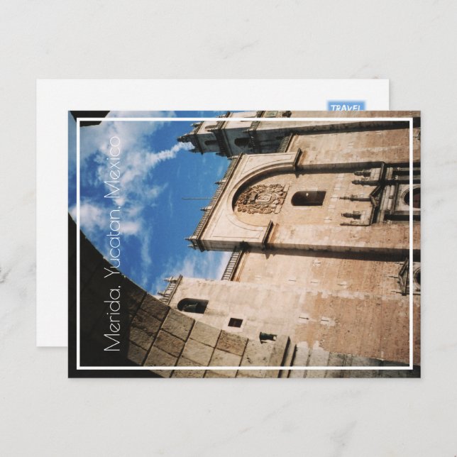 Cartão Postal Catedral de Mérida, Yucatán, México (Frente/Verso)