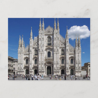 Cartão Postal Catedral de Milão, Piazza Duomo, Itália