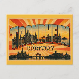 Cartão Postal Catedral de Nidaros Trondheim Noruega