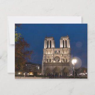 Cartão Postal Catedral de Notre Dame à Noite, Paris