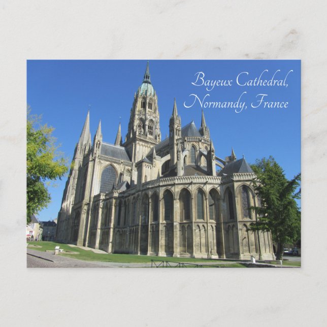 Cartão Postal Catedral de Notre Dame, Bayeux, França (Frente)