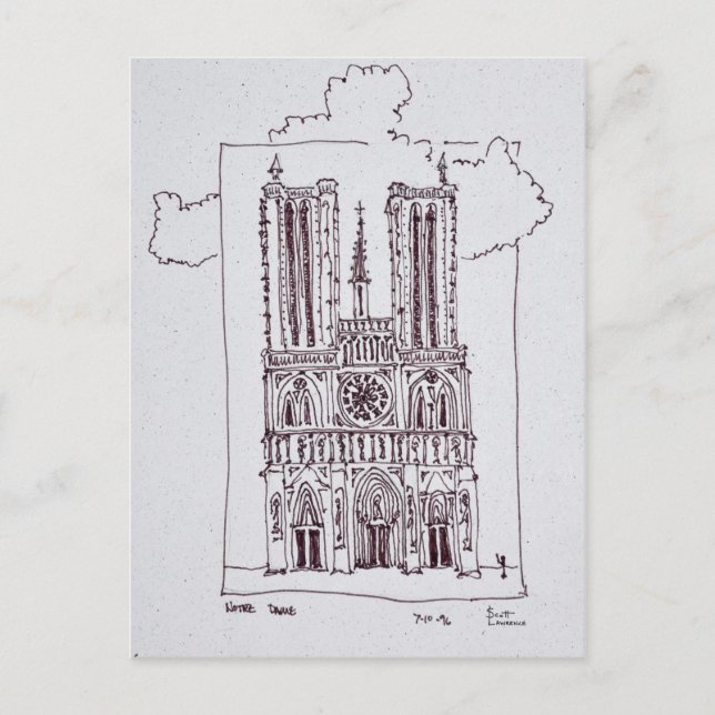 Cartão Postal Catedral de Notre-Dame de Paris | Ille de la Cite (Frente)