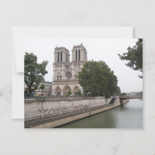 Cartão Postal Catedral de Notre Dame e rio Sena, Paris