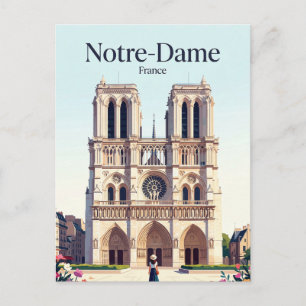 Cartão Postal Catedral de Notre-Dame França