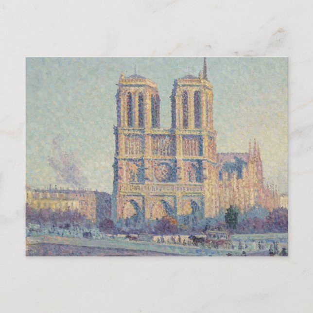Cartão Postal Catedral de Notre Dame Paris França Pintura Clássi (Frente)