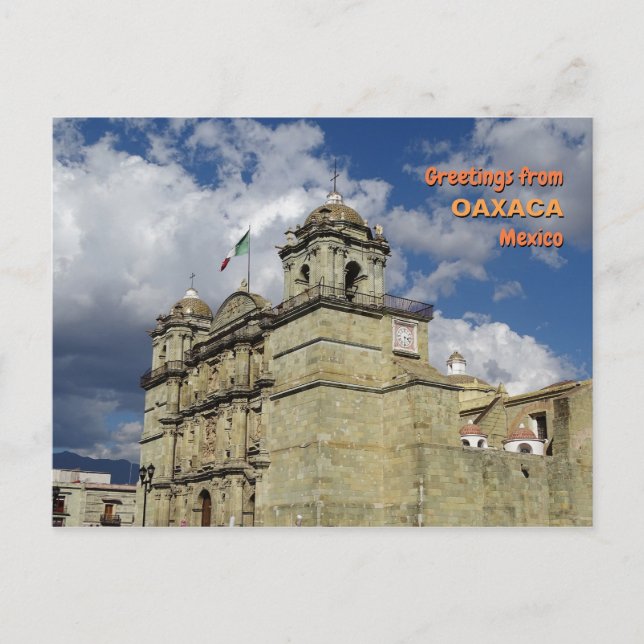 Cartão Postal Catedral de Oaxaca, México (Frente)