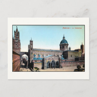 Cartão Postal Catedral de Palermo Sicília, na década de 1890