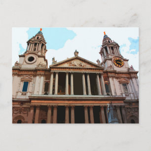 Cartão Postal Catedral de Paul, rua, em Londres, Reino Unido