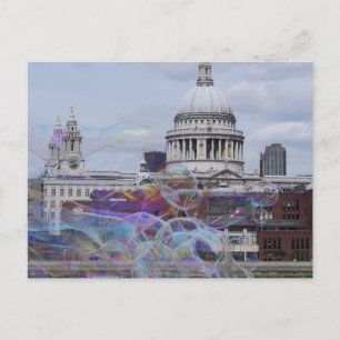 Cartão Postal Catedral de Paul, rua, Londres, Inglaterra