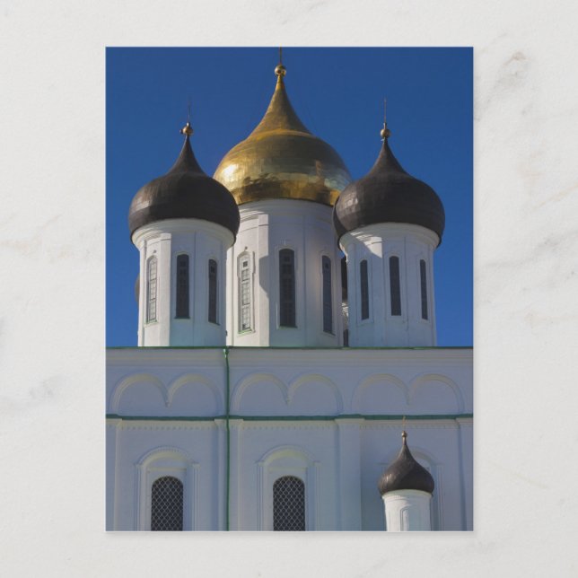 Cartão Postal Catedral de Pskov Kremlin e Trindade (Frente)