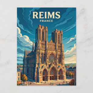 Cartão Postal Catedral de Reims França