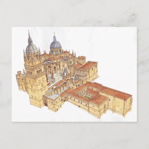 Cartão Postal Catedral de Salamanca. Espanha