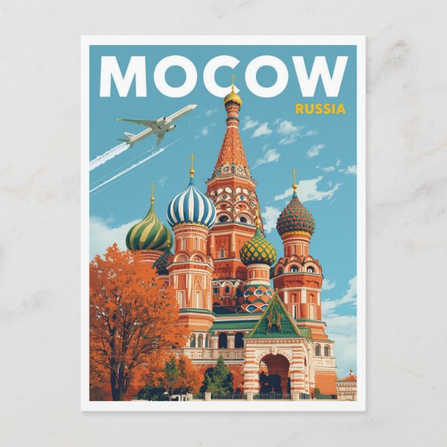 Cartão Postal Catedral de santo Basil em Moscou (Frente)