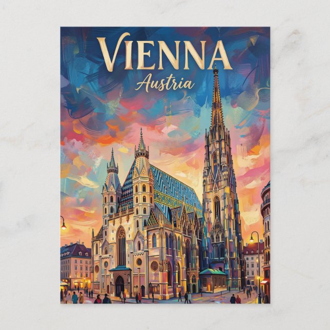 Cartão Postal Catedral de Santo Estêvão Áustria (Frente)