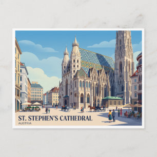 Cartão Postal Catedral de Santo Estêvão Viena Áustria