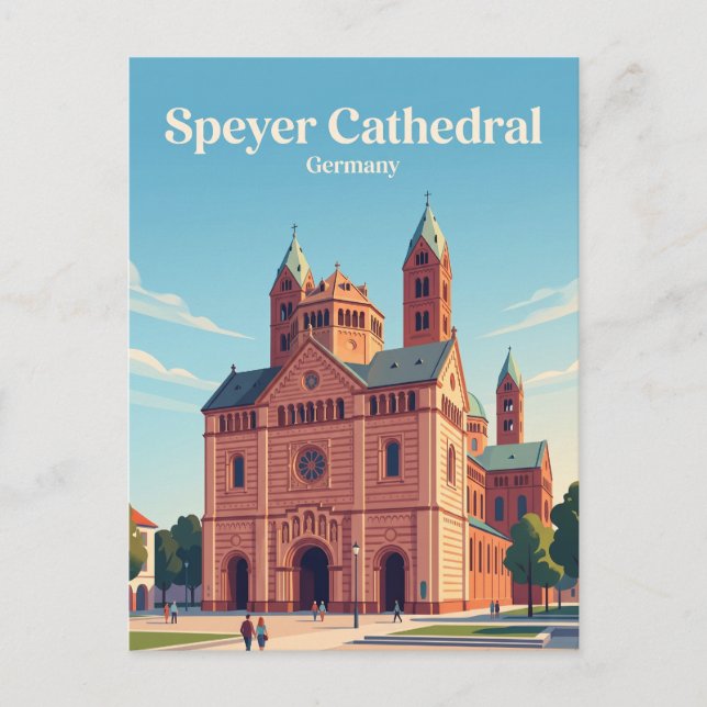 Cartão Postal Catedral de Speyer Alemanha (Frente)
