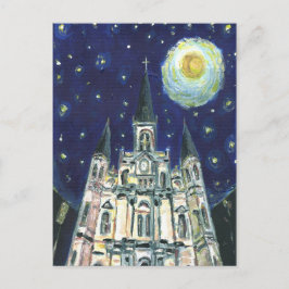 Cartão Postal Catedral de Starry Night