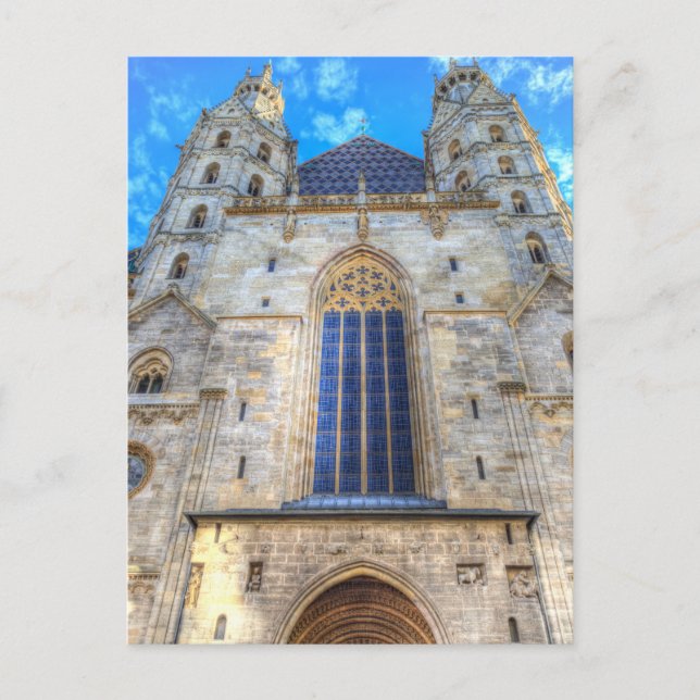 Cartão Postal Catedral de Stephen da rua Viena (Frente)
