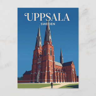 Cartão Postal Catedral de Uppsala Suécia