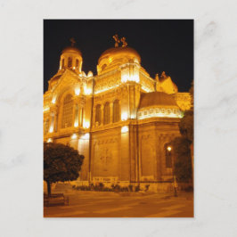 Cartão Postal Catedral de Varna à Noite