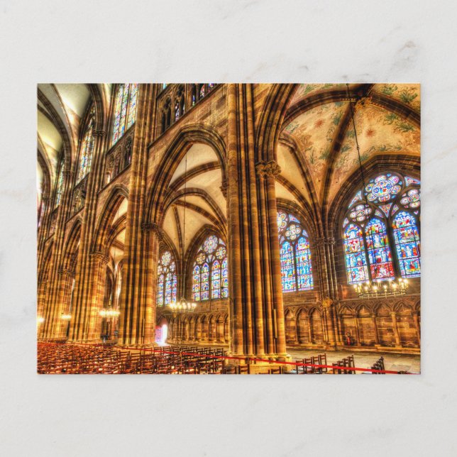 Cartão Postal Catedral de Vidro Estreito de Estrasburgo (Frente)