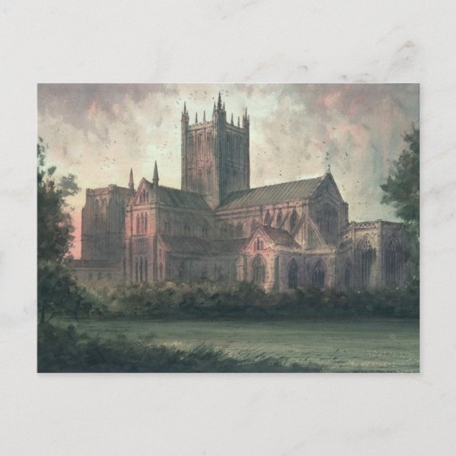 Cartão Postal Catedral de Wells: vista do Sudeste (Frente)