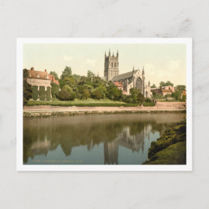 Cartão Postal Catedral de Worcester, Worcestershire, Inglaterra