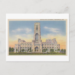 Cartão Postal Catedral Escocesa Rite vintage, Indianapolis