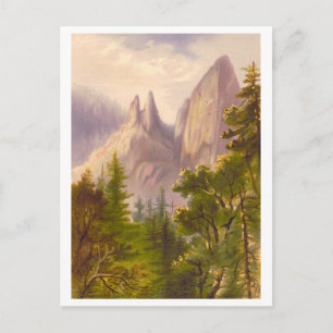 Cartão Postal Catedral Espira Yosemite Vintage Pitar Lithógrafo