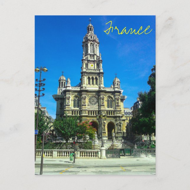 Cartão Postal Catedral Francesa de Arquitetura de Paris (Frente)