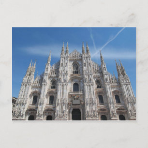 Cartão Postal Catedral gótica Duomo di Milano, Milão, It