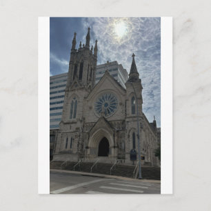 Cartão Postal Catedral Gótica Histórica com Rosácea