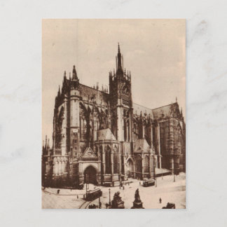 Cartão Postal Catedral Metz França Réplica 1930