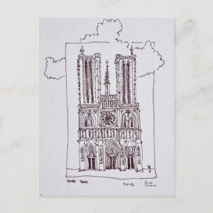 Cartão Postal Catedral Notre-Dame de Paris Ille de la Cite