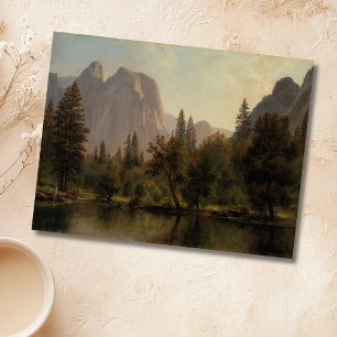 Cartão Postal Catedral Rochas, Vale Yosemite Albert Bierstadt