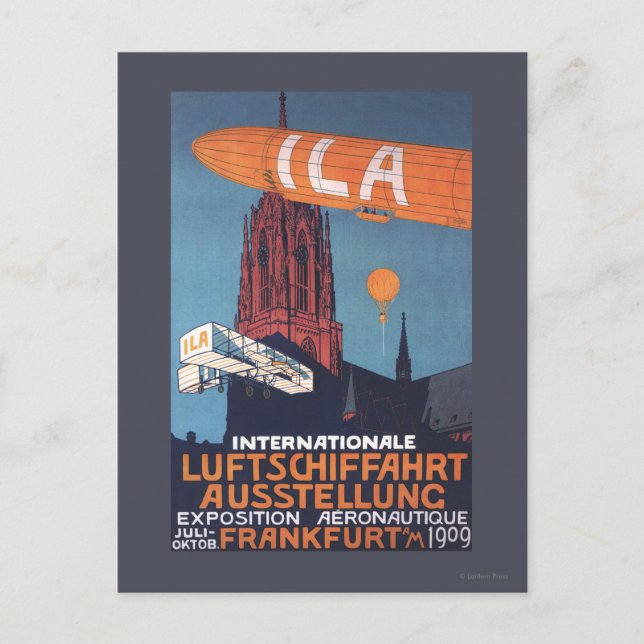 Cartão Postal Catedral Vermelha - Exposição Aeronáutica de 1rua (Frente)