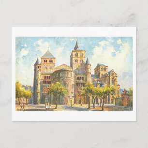 Cartão Postal Catedral Vintage e Igreja de Nossa Senhora, Trier