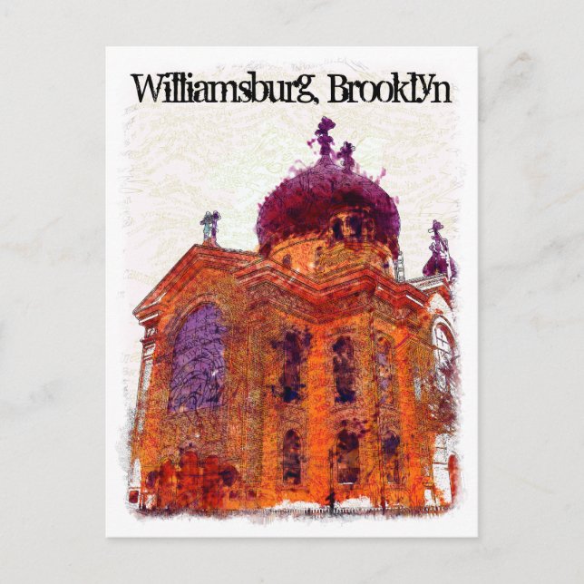Cartão Postal Catedral, Williamsburg, Brooklyn (Frente)