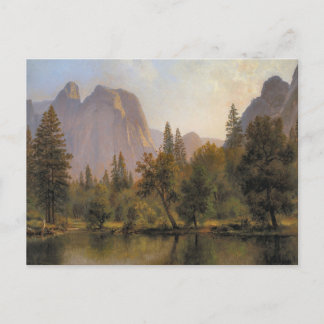 Cartão Postal Cathedral Rocks, Yosemite Valley por Bierstadt