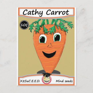 Cartão Postal Cathy Carrot Seed Packet 1