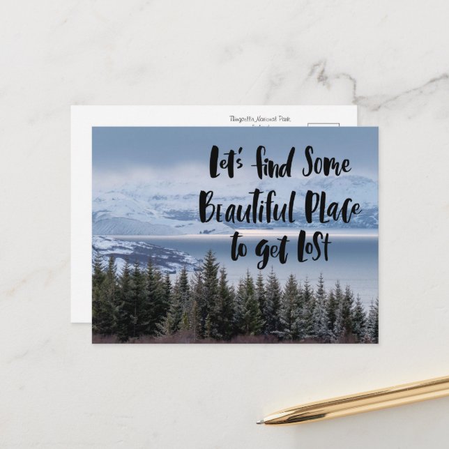 Cartão Postal Cativante Beleza Islandesa (Frente/Verso In Situ)